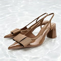 Harlow Patent Bow Slingback Pumps