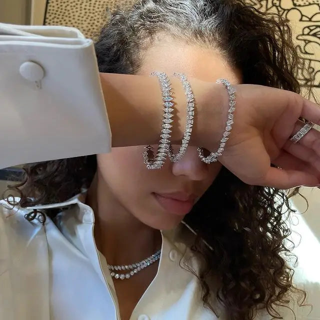 Athena Teardrop Crystal Tennis Bracelet