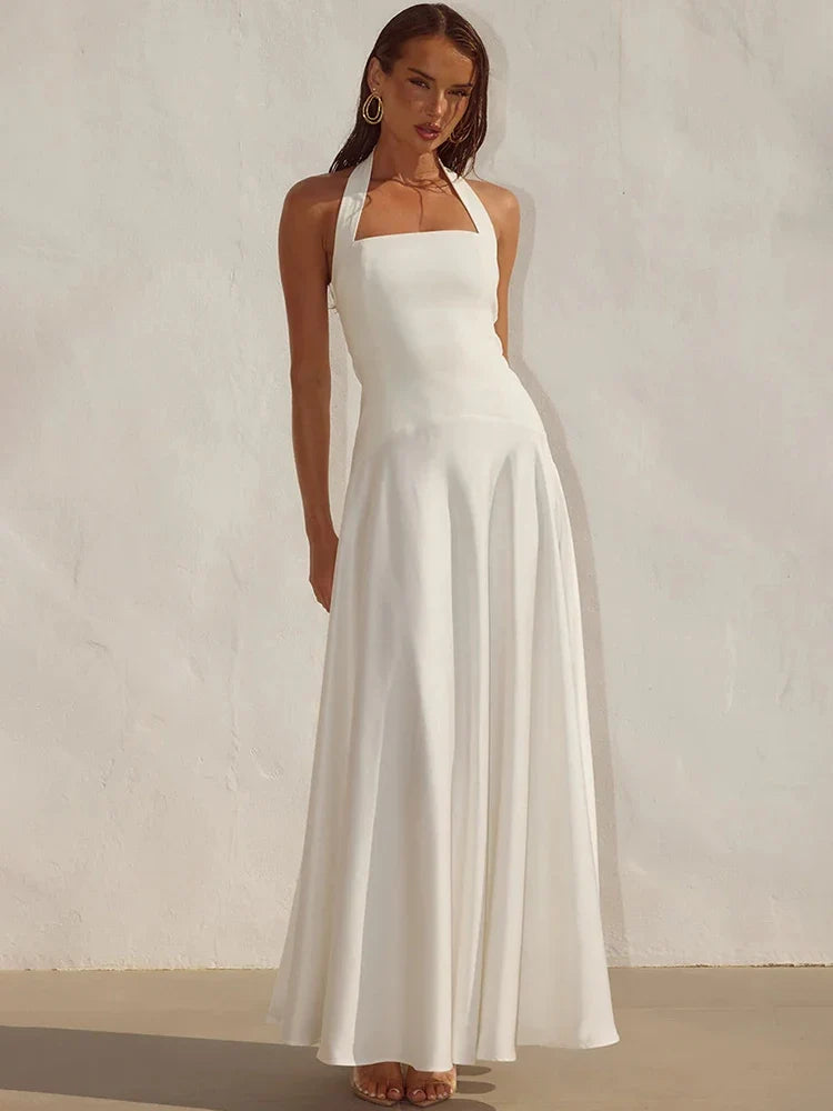 Charlie Square-Neck Halter Maxi Dress