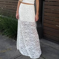 Wren White Lace Maxi Skirt