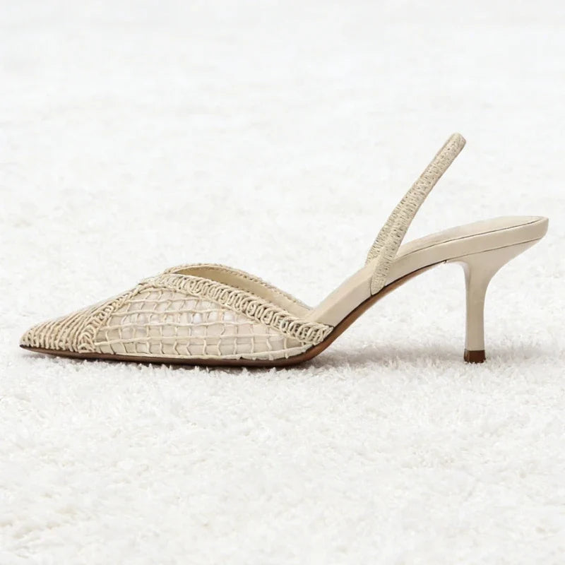 Greta Woven Mesh Pumps