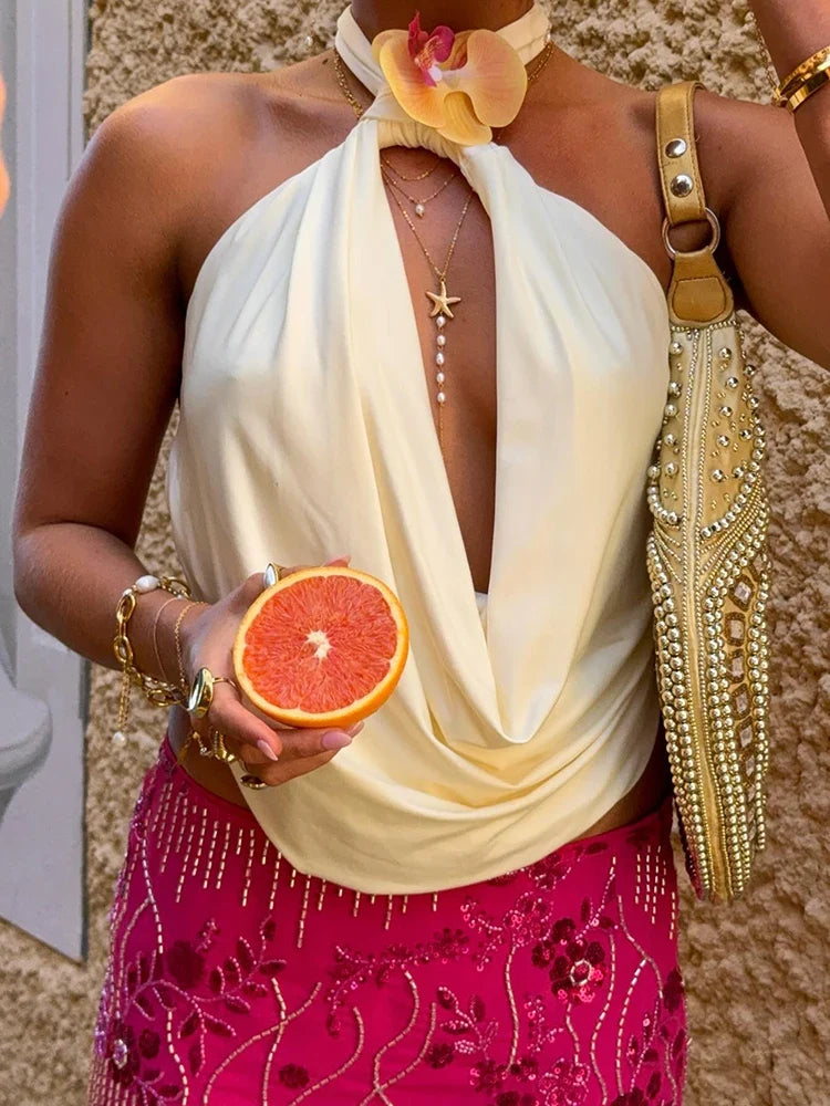 Maya Halter Cutout Tank Top