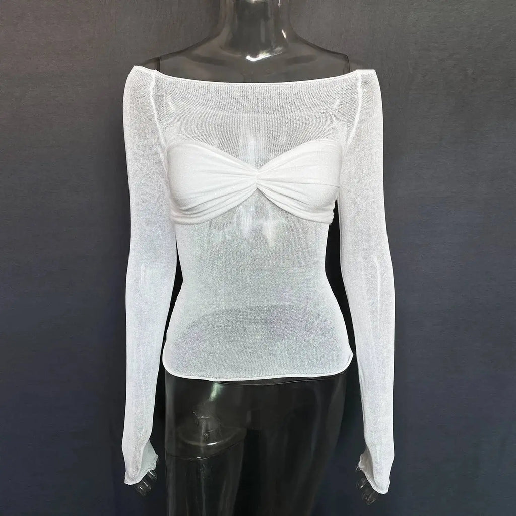 Maeve Sheer Mesh Crop Top