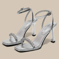 Delphine Crystal Ankle-Strap Sandals