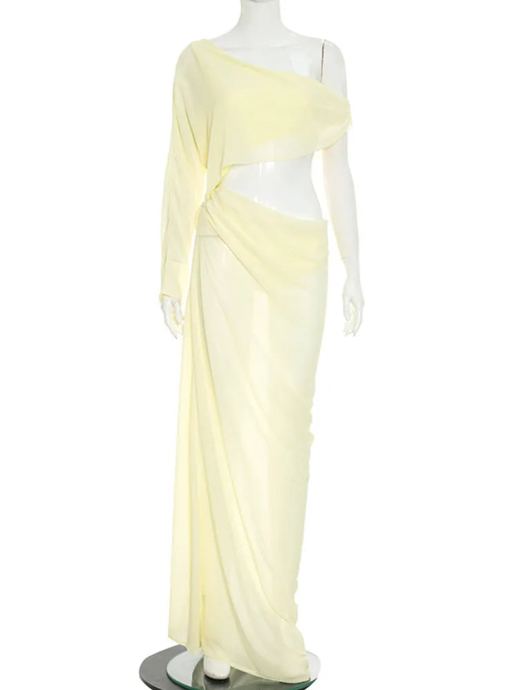 Remi Off-Shoulder Draped Maxi Dress