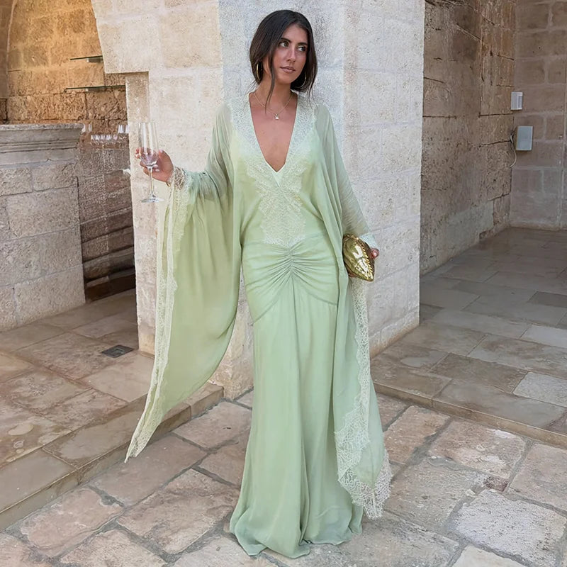 Isadora Lace-Trim Mermaid Gown