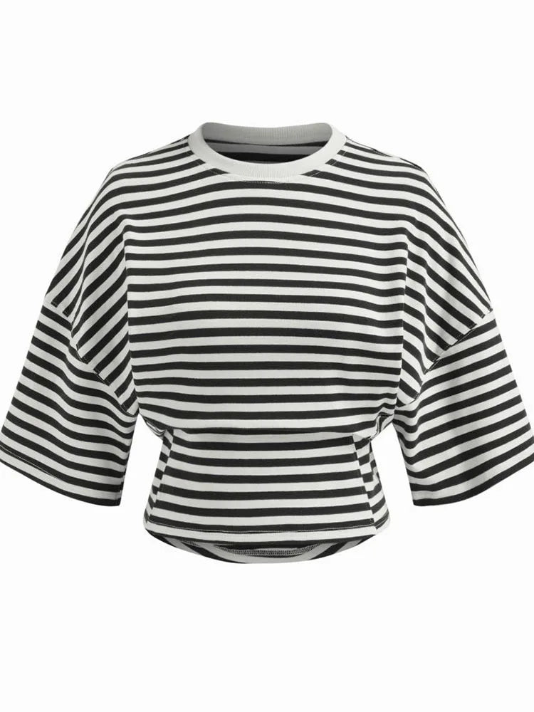 Layla Striped Crew Neck Top