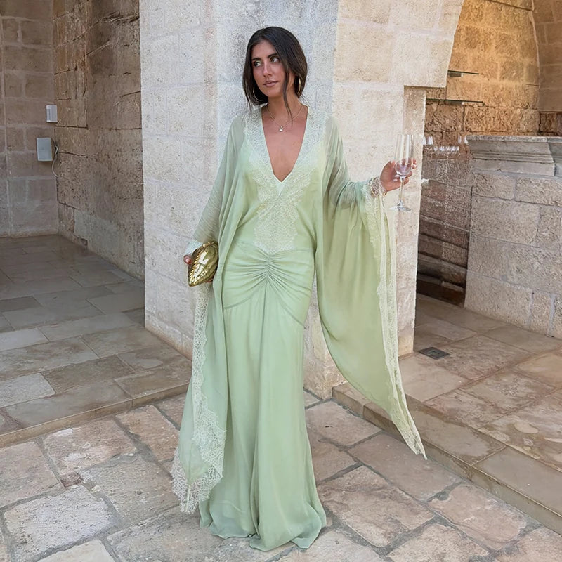 Isadora Lace-Trim Mermaid Gown