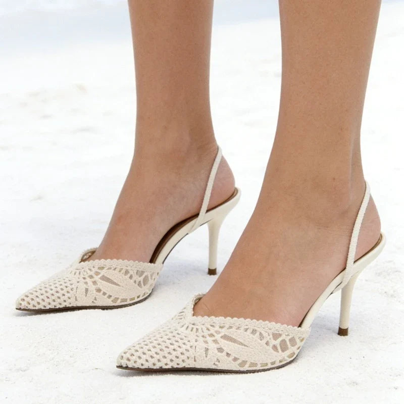 Kira Mesh Slingback Sandals