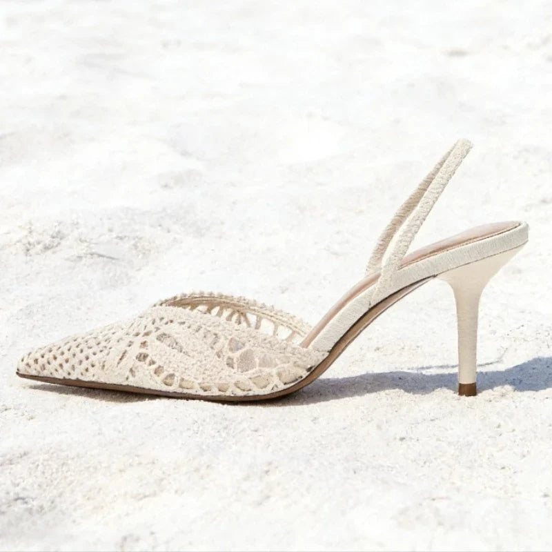 Kira Mesh Slingback Sandals