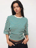 Layla Striped Crew Neck Top