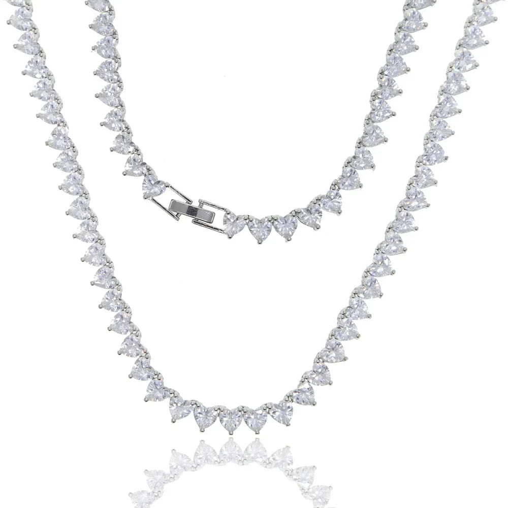 Aspen Heart Tennis Necklace