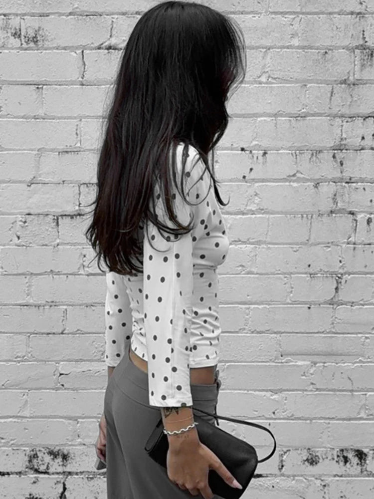 Liv Polka Dot V-Neck Top