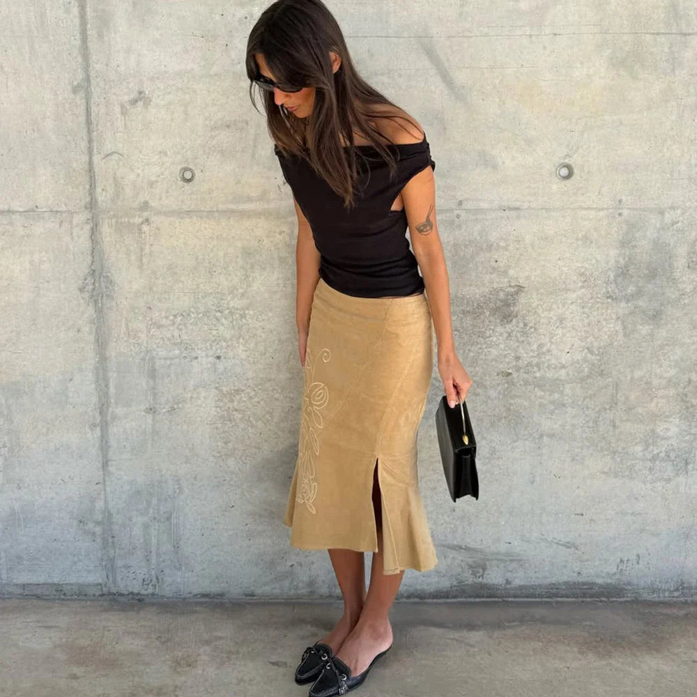 Sofia Vintage Print Maxi Skirt