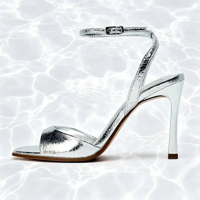Fern Square-Toe Ankle-Strap Sandals