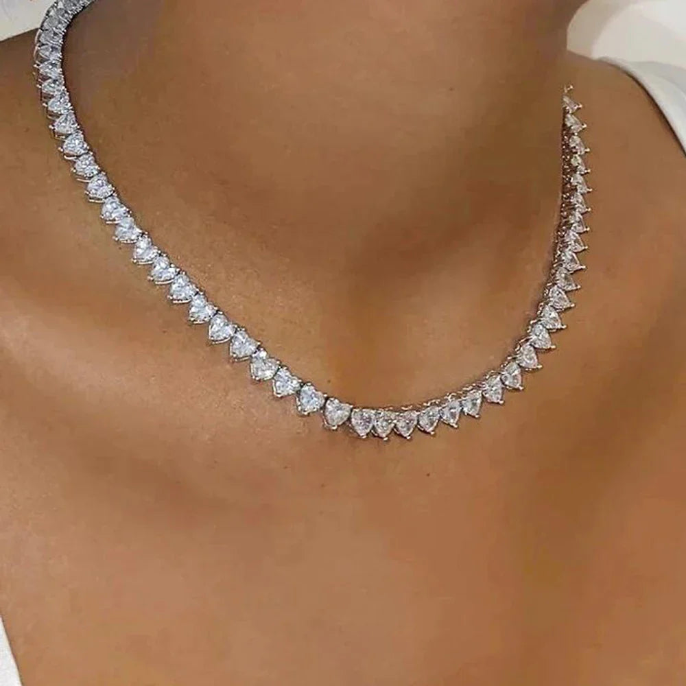 Aspen Heart Tennis Necklace