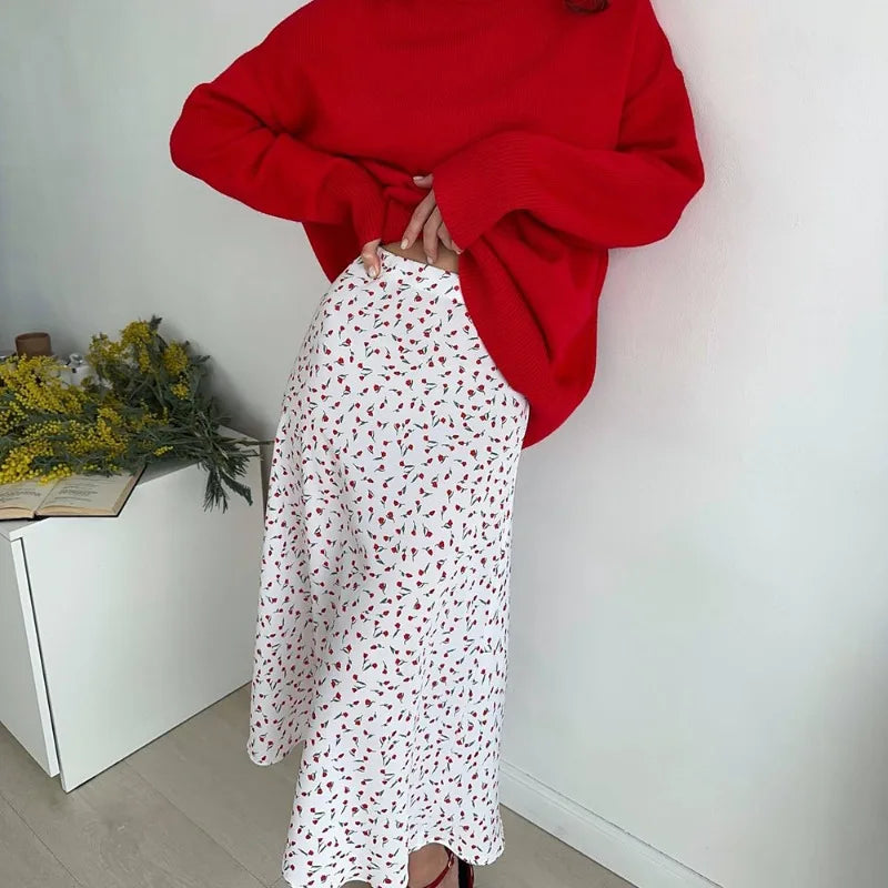 Tessa Printed A-Line Maxi Skirt