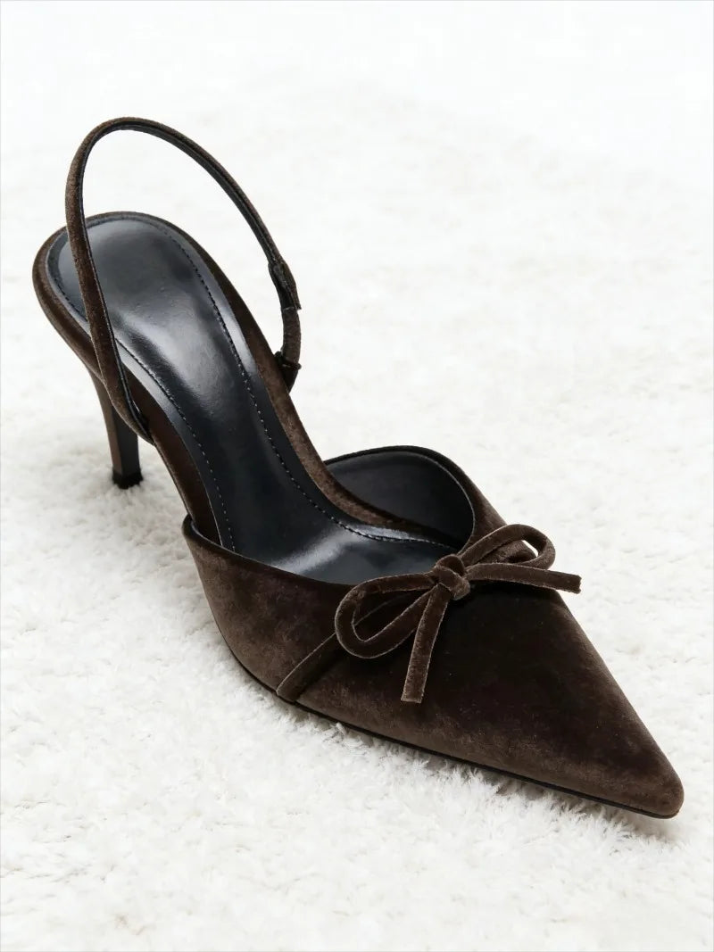 Eve Velvet Bow Pumps