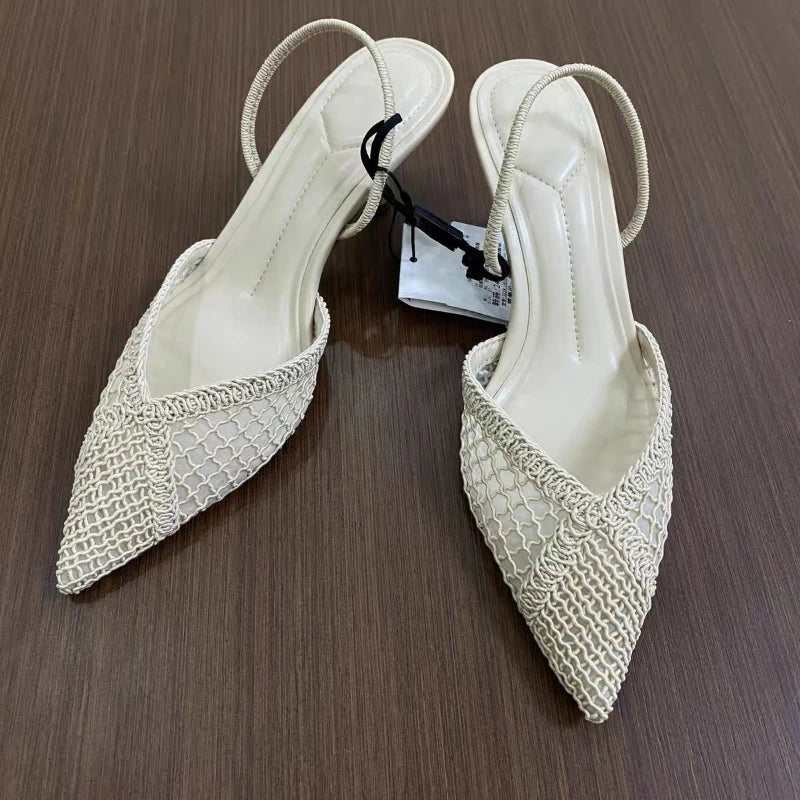 Greta Woven Mesh Pumps