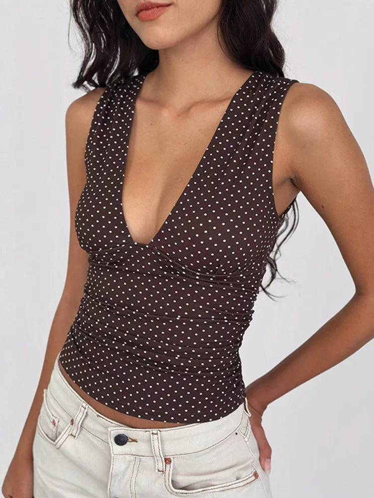 Kiara Polka Dot Knit Tank Top
