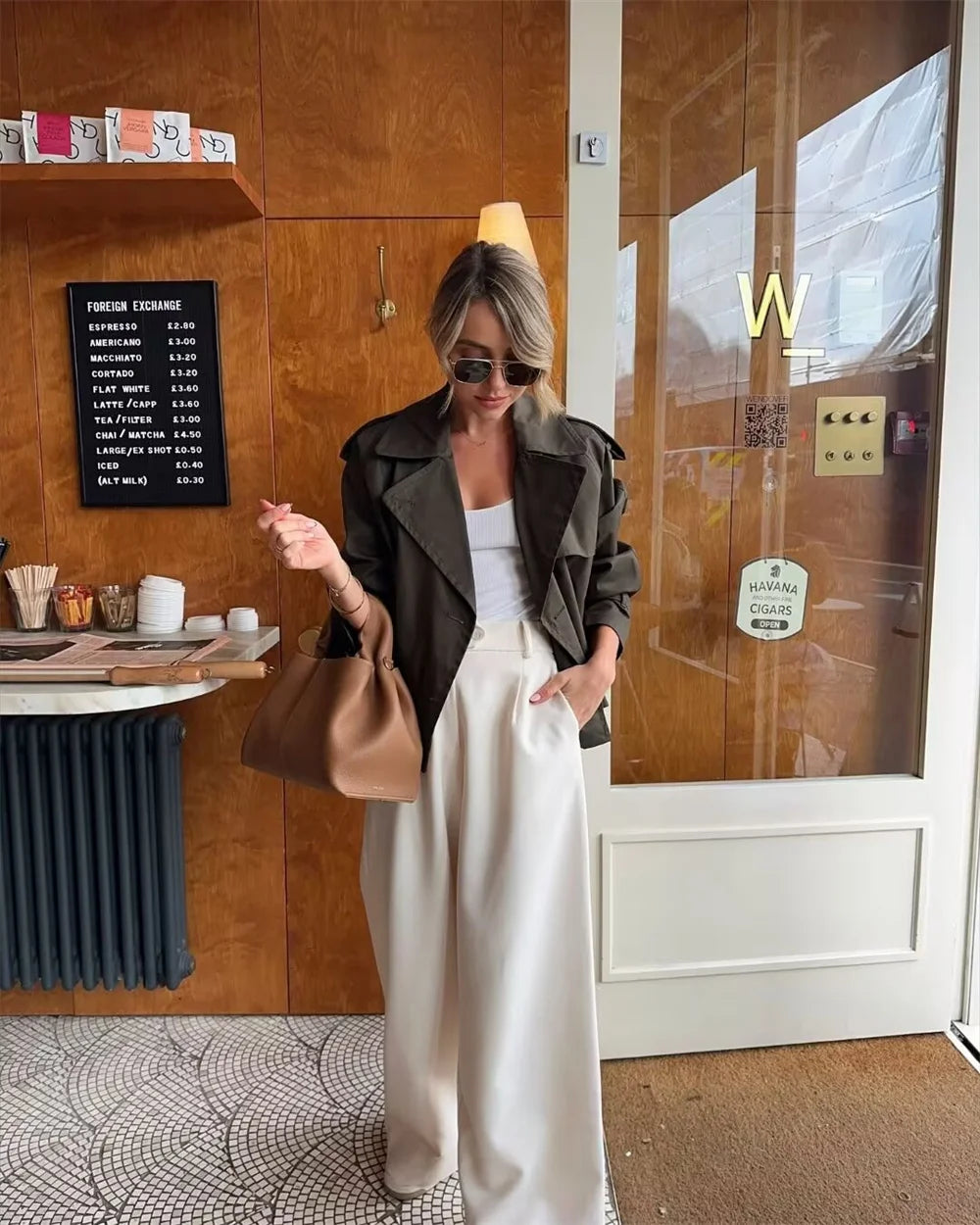 Sloane Cropped Trench Jacket
