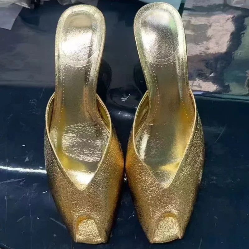Eden Patent Slide Sandals