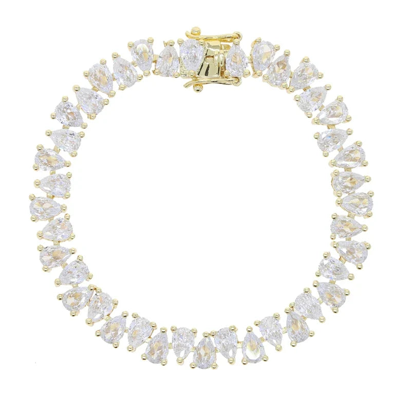 Athena Teardrop Crystal Tennis Bracelet