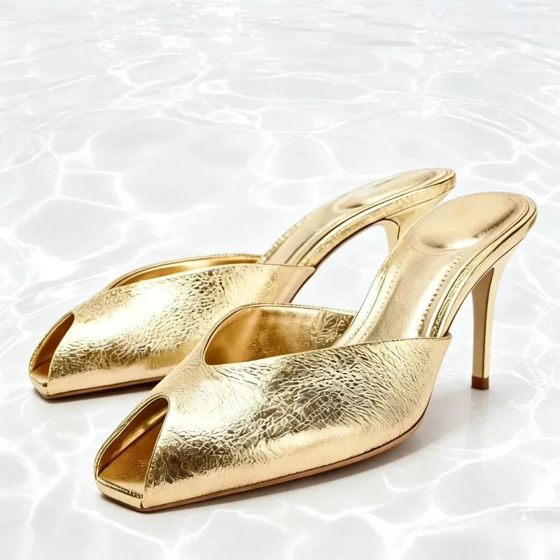 Eden Patent Slide Sandals