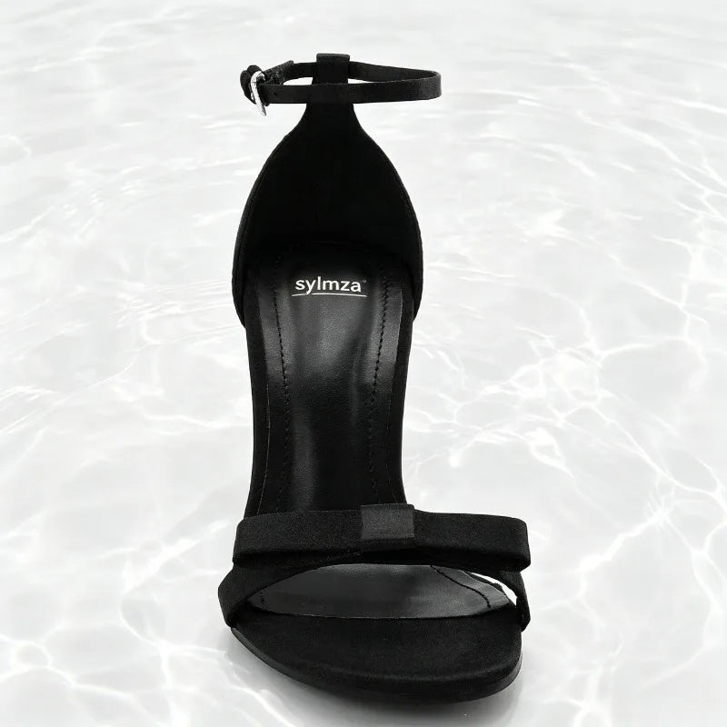 Fleur Satin Bow Sandals
