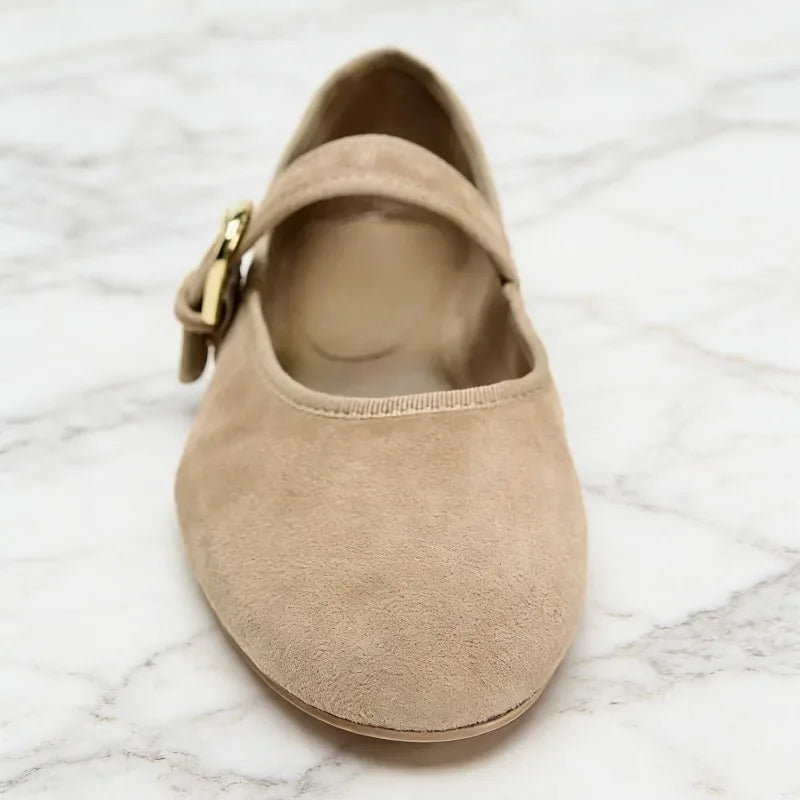 Grace Suede Mary Jane Flats