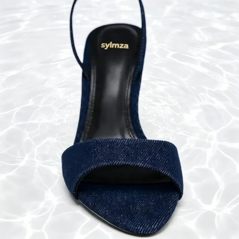 Elodie Toe-Loop Ankle-Strap Sandals