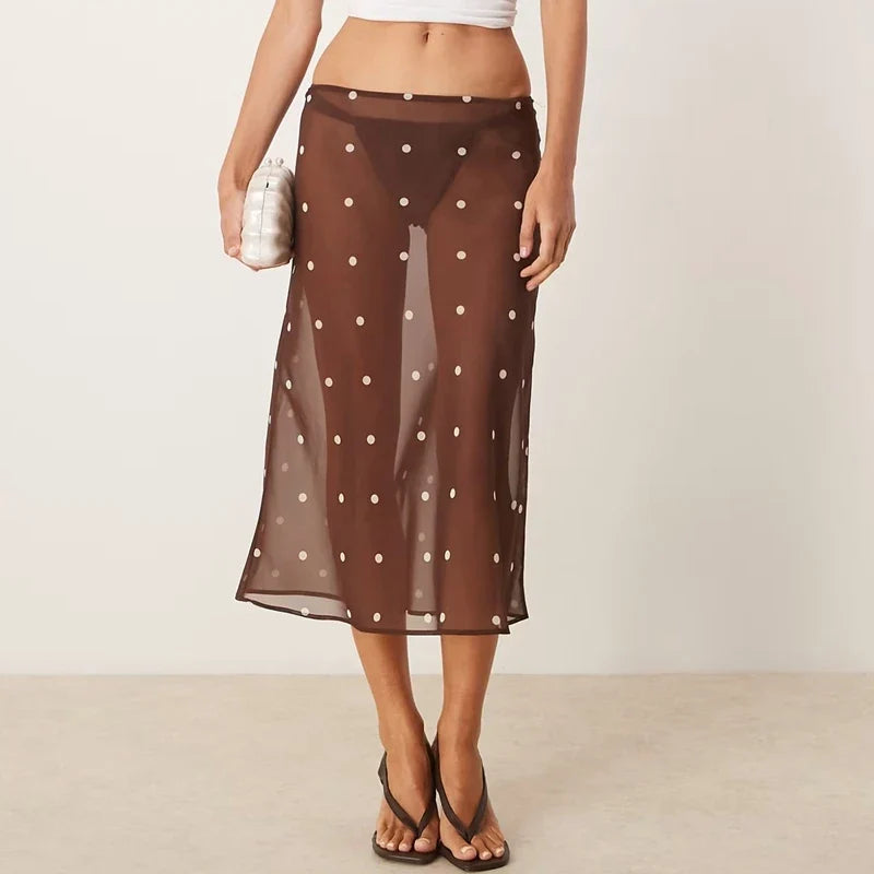 Saoirse Sheer Polka Dot Skirt