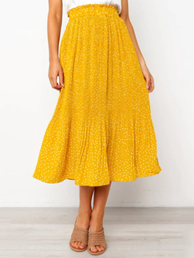 Solveig Pleated Maxi Skirt