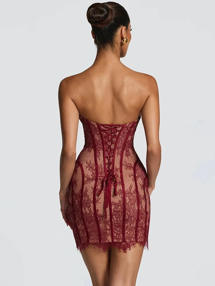 Orla Mermaid Lace Mini Dress