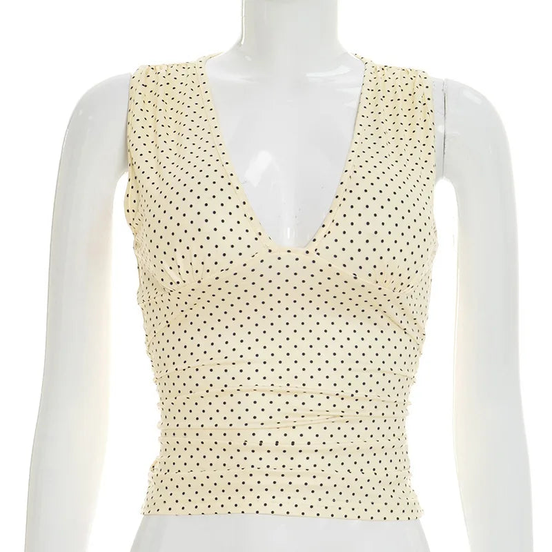 Kiara Polka Dot Knit Tank Top