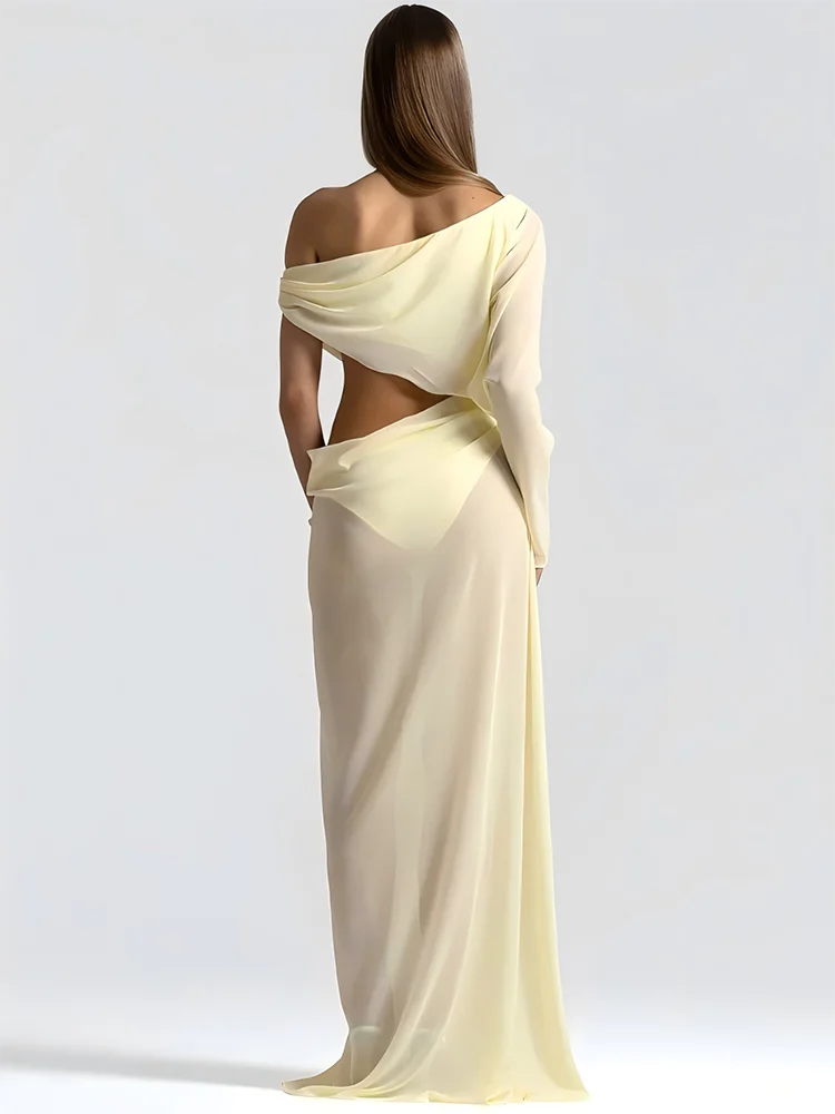 Remi Off-Shoulder Draped Maxi Dress