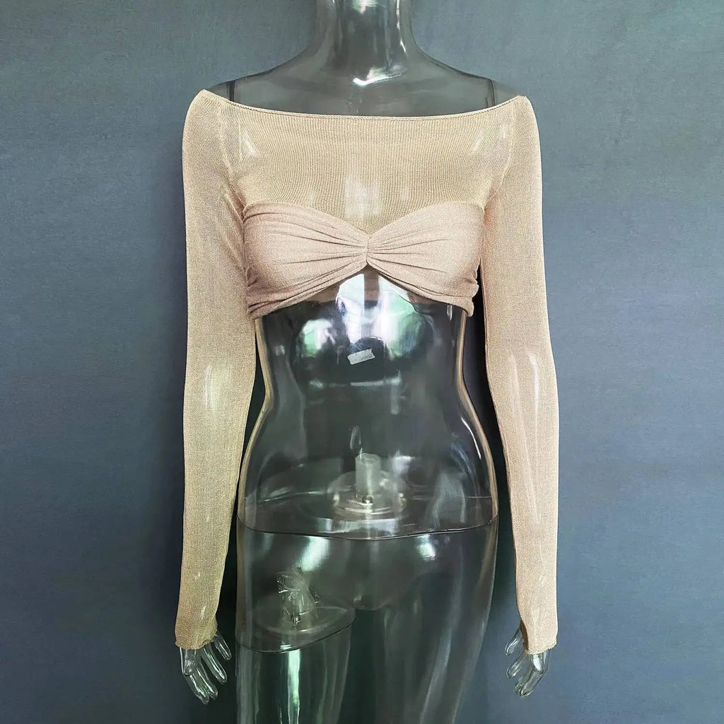 Maeve Sheer Mesh Crop Top