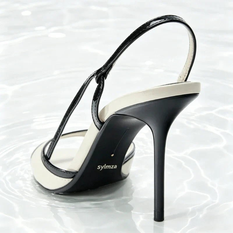 Holly Color-Block Stiletto Sandals