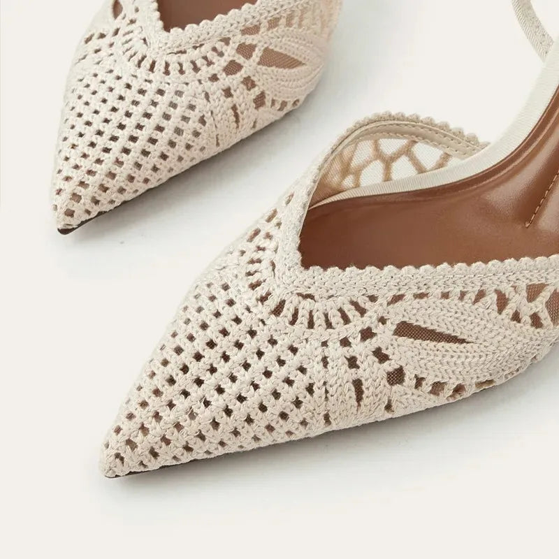 Kira Mesh Slingback Sandals