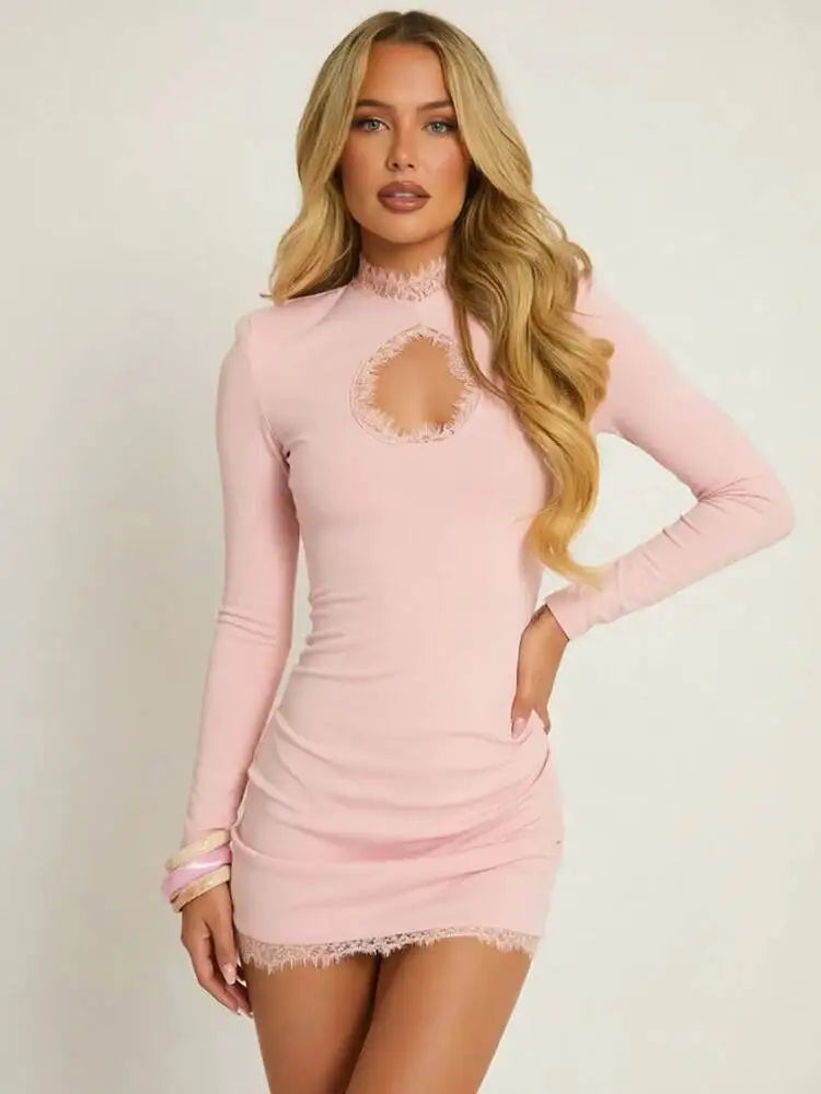 Zara Polka Dot Cutout Mini Dress