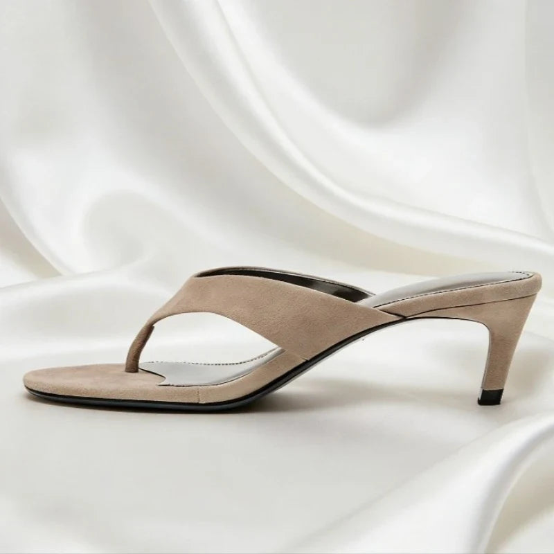 Faye Suede Thong Sandals