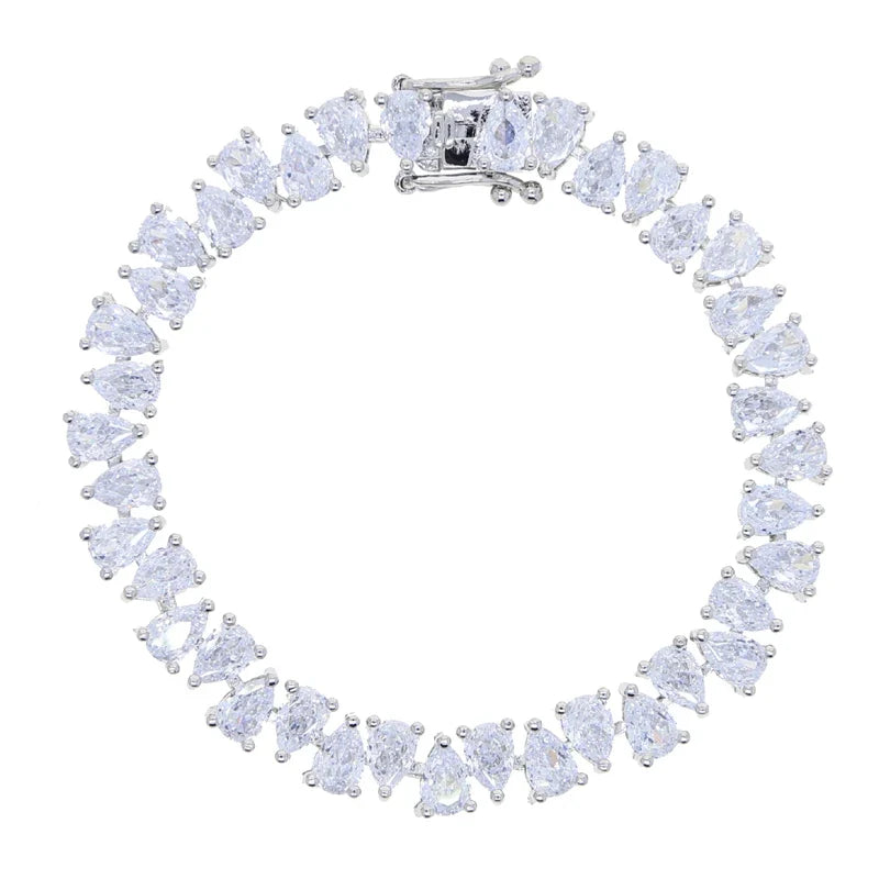 Athena Teardrop Crystal Tennis Bracelet