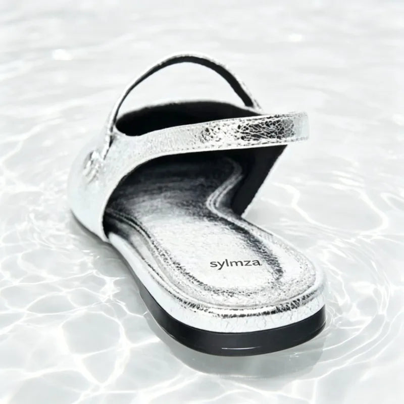 Giselle Metallic Mary Jane Flats