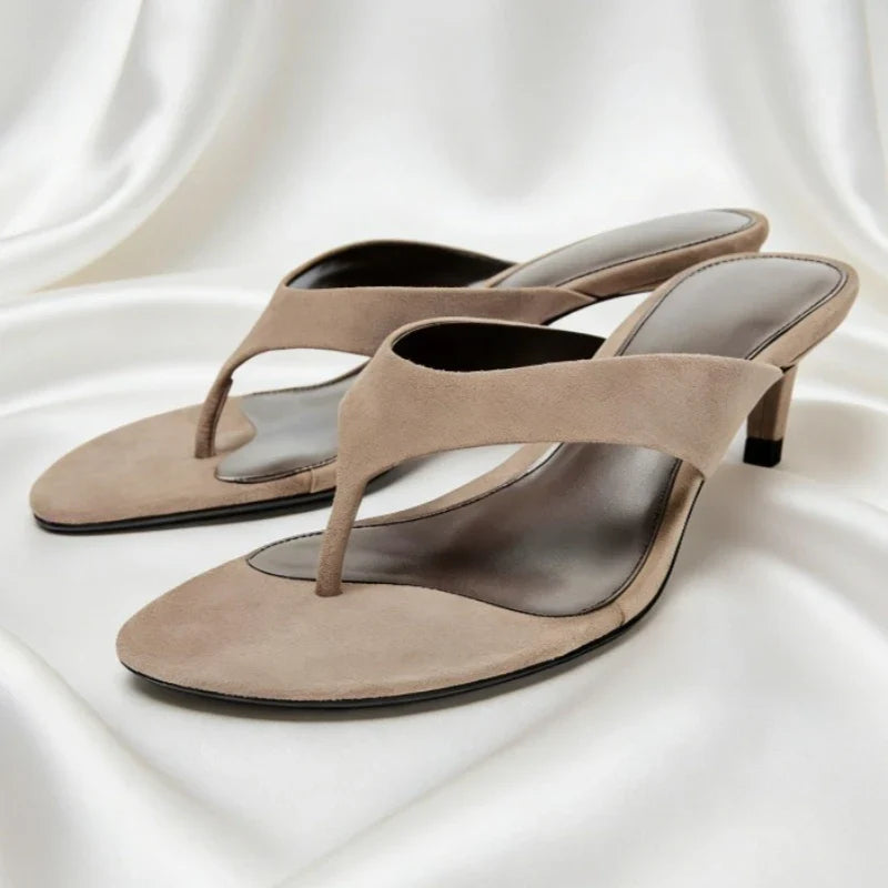 Faye Suede Thong Sandals