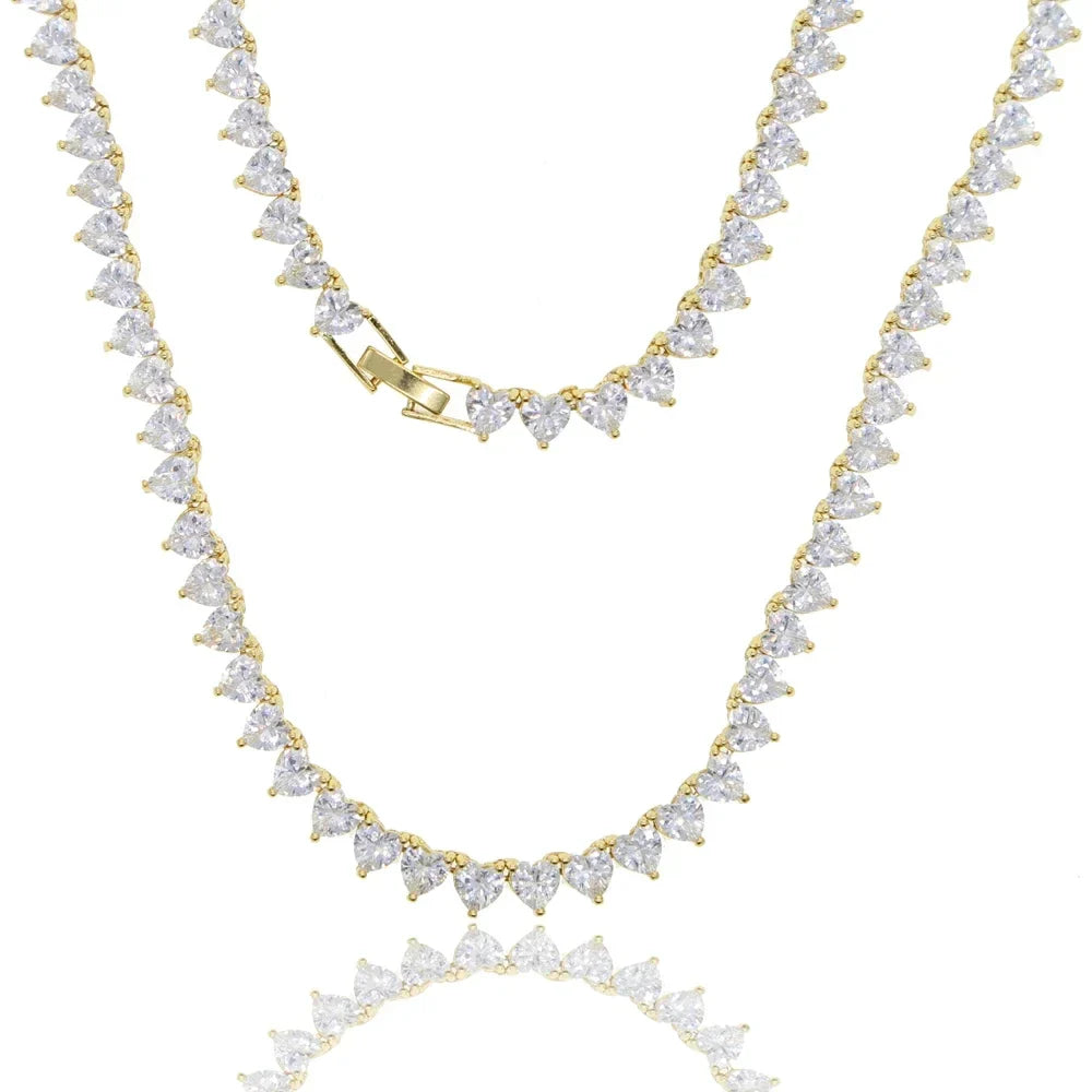 Aspen Heart Tennis Necklace