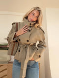 Daphne Belted Cropped Trench