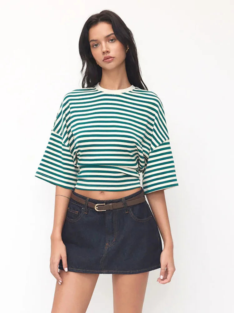 Layla Striped Crew Neck Top