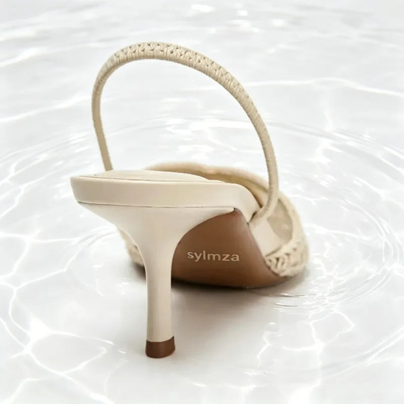 Greta Woven Mesh Pumps