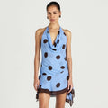 Jada Polka Dot Halter Mini Dress