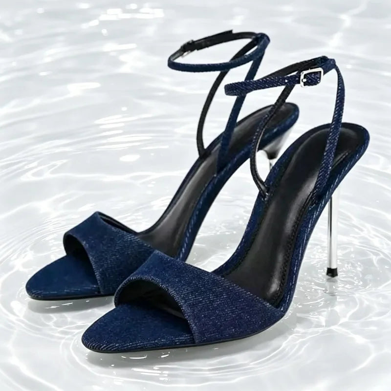 Elodie Toe-Loop Ankle-Strap Sandals